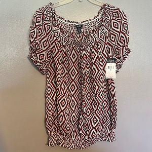 NWT Women’s Chaps short sleeve top size M